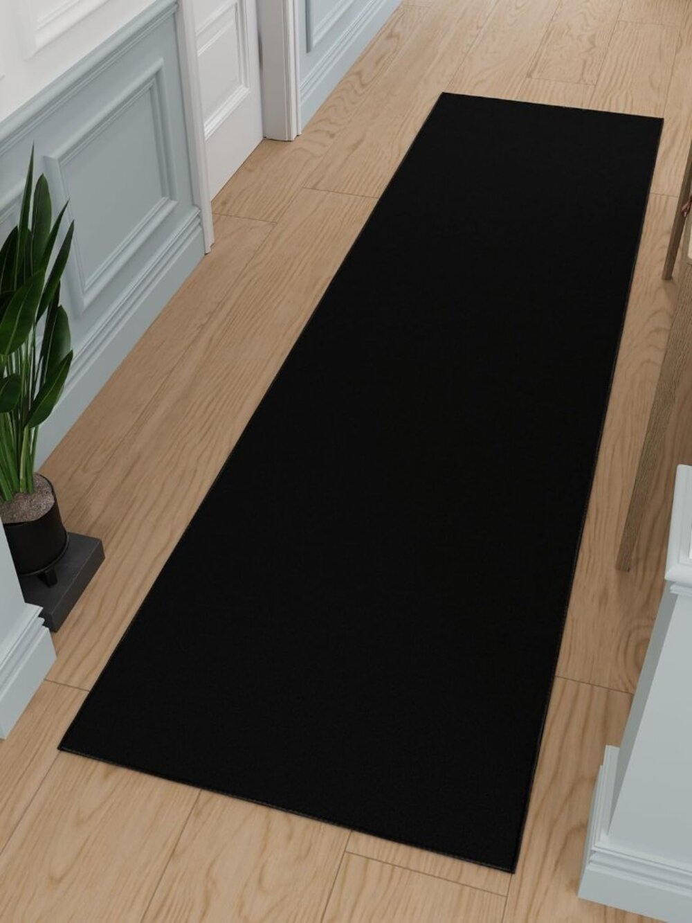 3x10 Hallway Runner Rug – Non-Slip Kitchen Rugs | Solid Entryway Rug Runner Ultr - Picture 1 of 13